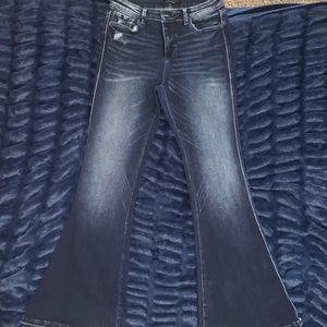 Blue flare jeans